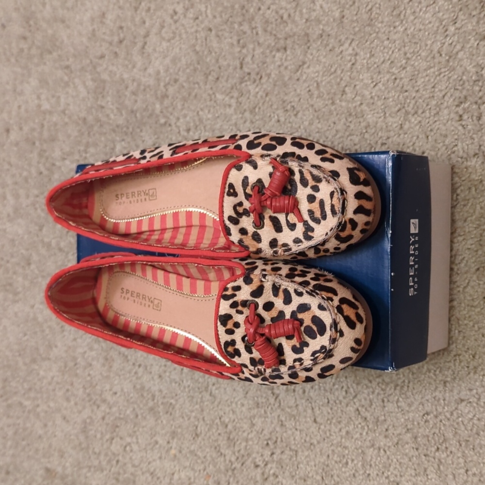 Sperry Cheetah loafers